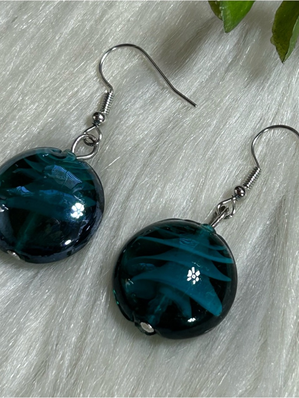 Glass art Drop dangle Earrings